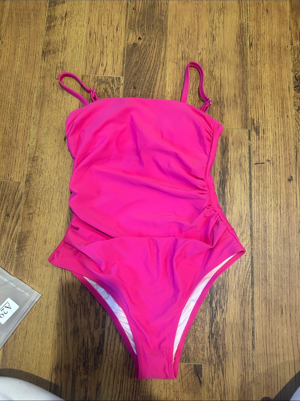 Cupshe Hot Pink One-Piece Swimsuit with Adjustable Straps